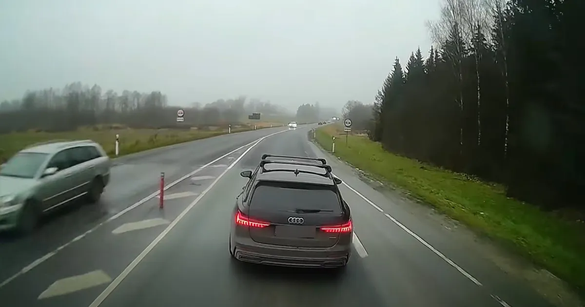 VIDEO ⟩ Kes käitus valesti? Rekamees filmis maanteel ohtliku möödasõidu teinud autojuhti