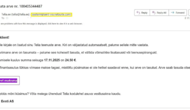 4 märki, mille järgi tunneb ära Telia nimel levitatava petuarve