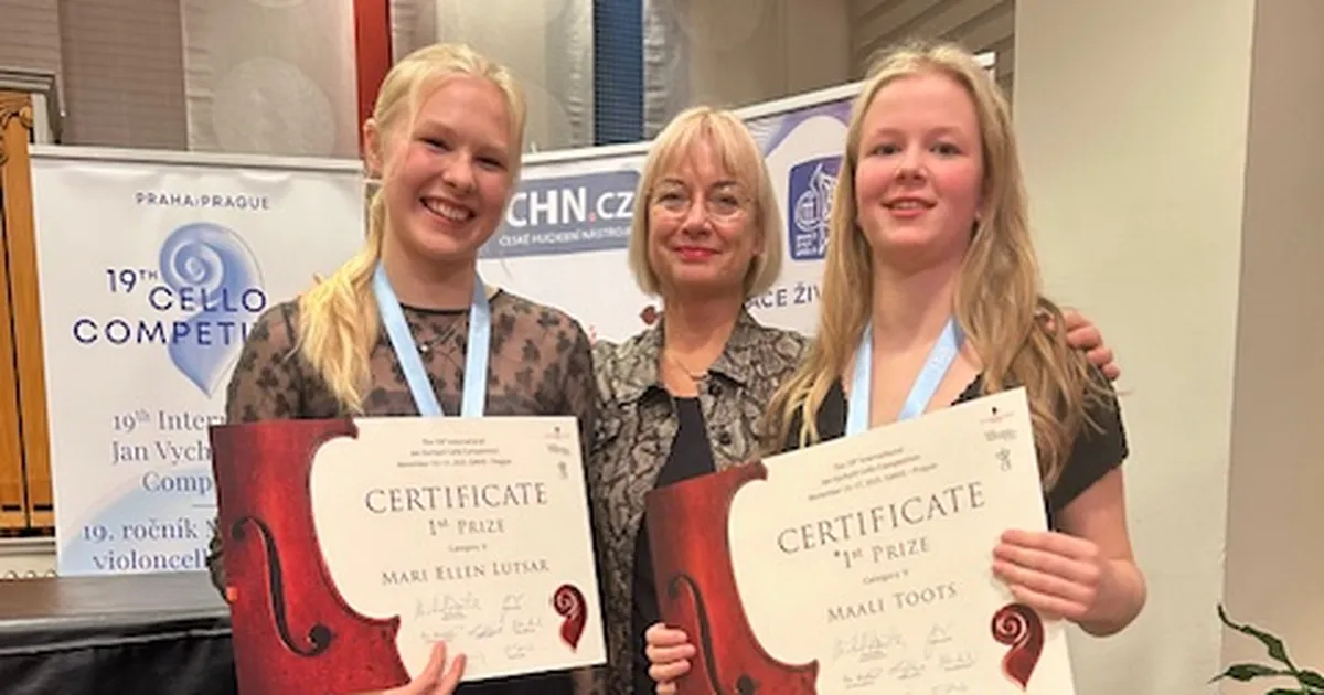 Elleri kooli tšelloõpilased mängisid hiilgavalt Prahas konkursil