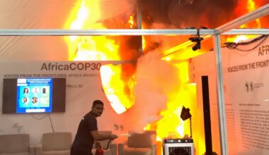 VAATA VIDEOT ⟩ ÜRO kliimakonverentsil lahvatas tulekahju, delegatsioonid põgenesid ummisjalu