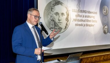 GALERII ⟩ Eesti Pank esitles Koidula gümnaasiumis Lilli Suburgile pühendatud hõbemünti