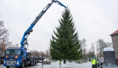 Viljandi jõulukuusk sai paika
