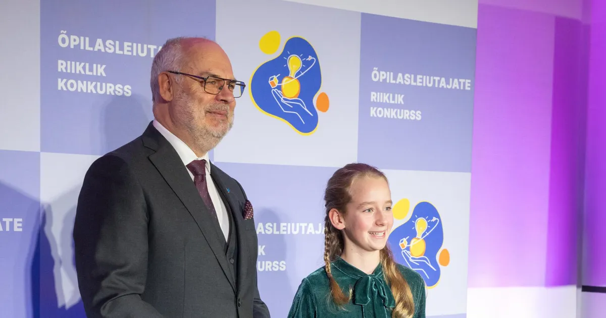 Noorte leiutajate tunnustamisel sai president kätelda Viljandi lastega