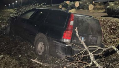 USKUMATU EBAÕNN ⟩ Auto kihutas tee kõrvalt maha raiutud puu juppidesse