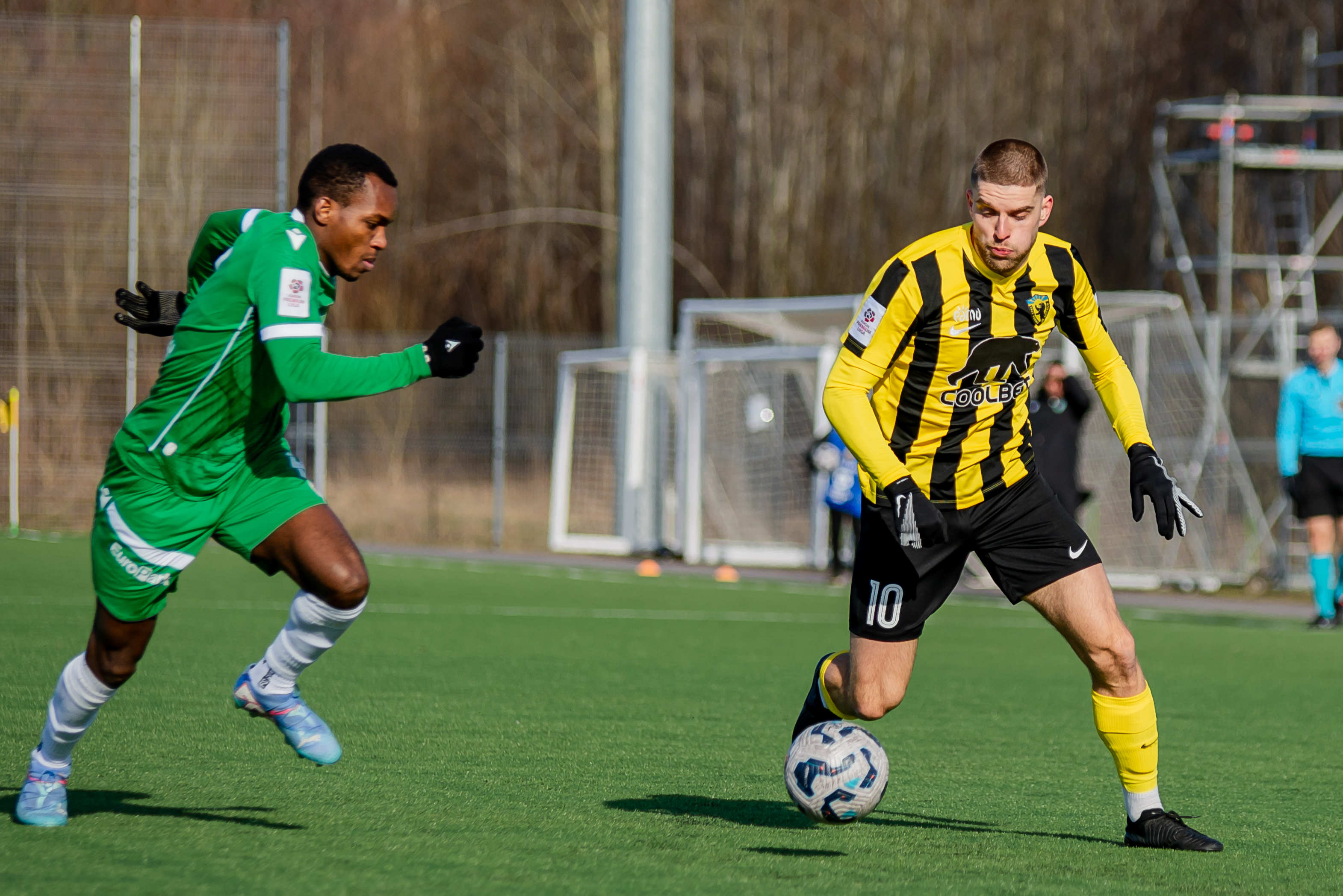 Enrico Veensalu Tallinna Levadia vastu mängimas. Foto: Allan Mehik