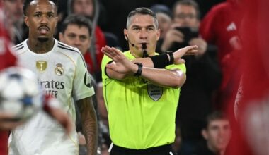 Rumeenia kohtunik Istvan Kovacs langetas Liverpooli ja Real Madridi mängus suure otsuse. Foto: Scapix / Paul Ellis / AFP