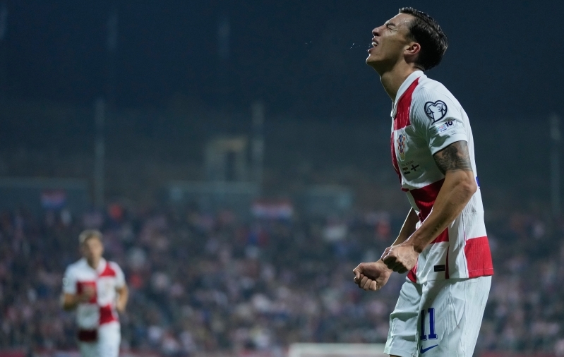 Petar Musa viis Horvaatia 57. minutil juhtima. Foto: Scanpix / Darko Bandic / AP Photo