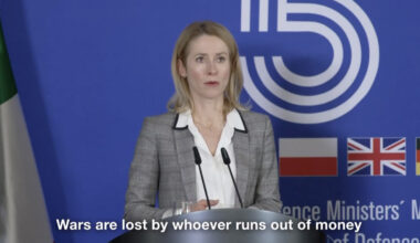 Kallas: sõja kaotab see, kellel saavad esimesena otsa raha või sõdurid