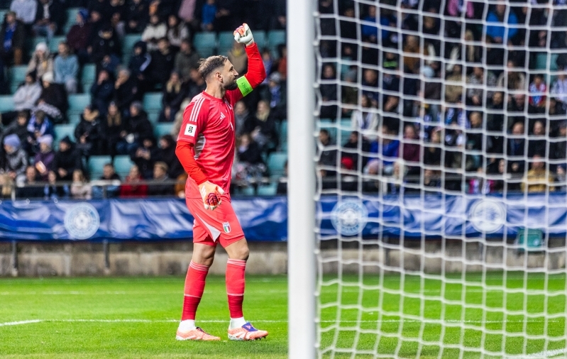 Itaalia koondise väravavaht Gianluigi Donnarumma tänavu sügisel A. Le Coq Arenal. Foto: Brit Maria Tael