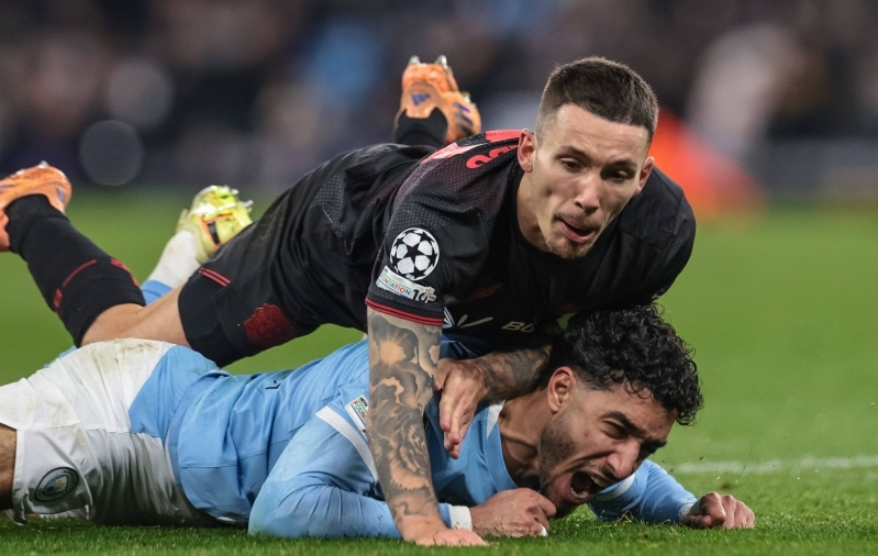 Alex Grimaldo (peal) osutus Manchester City murdmisel võtmetegijaks. Foto: Scanpix / Mark Cosgrove / News Images via ZUMA Press Wire