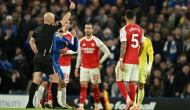 Chelsea jäi avapoolaja lõpus kümnekesi väljakule. Foto: Scanpix / Justin Tallis / AFP