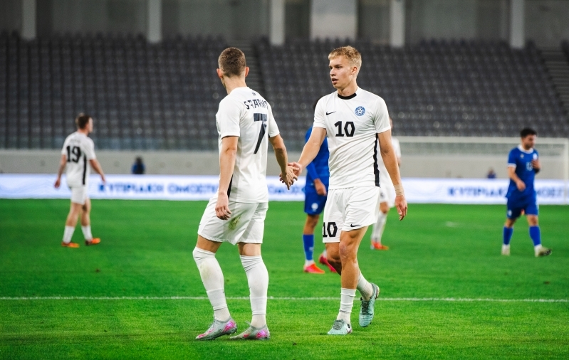 Robi Saarma ja Kevor Palumets. Foto: Liisi Troska / jalgpall.ee