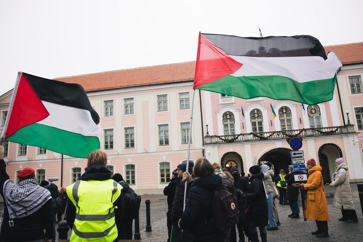 FOTOD | Tallinnas toimus meeleavaldus Palestiina toetuseks