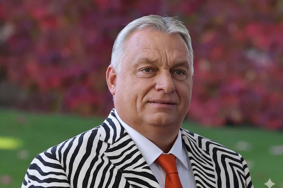 Pada sõimab katelt. Ukraina riietas korruptsiooniloenguga esinenud Orbáni sebraülikonda