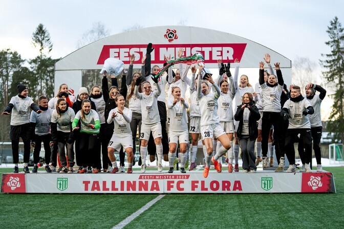 Kaheksanda järjestikuse meistritiitli saanud Flora lõpetas hooaja võidukalt | Jalgpall