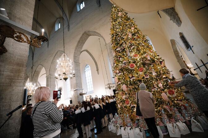 Galerii: Tallinnas Niguliste muuseumis süüdati jõulukuusel tuled | Eesti