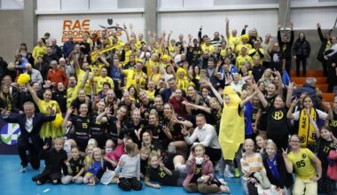 FOTOD | Rae võrkpallinaiskond võitis ajaloolise esimese euromängu Jüri spordihoone täismaja ees 3:0