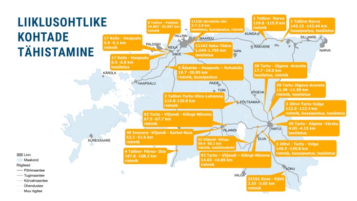 Transpordiamet tähistab üle Eesti 20 liiklusohtlikku kohta