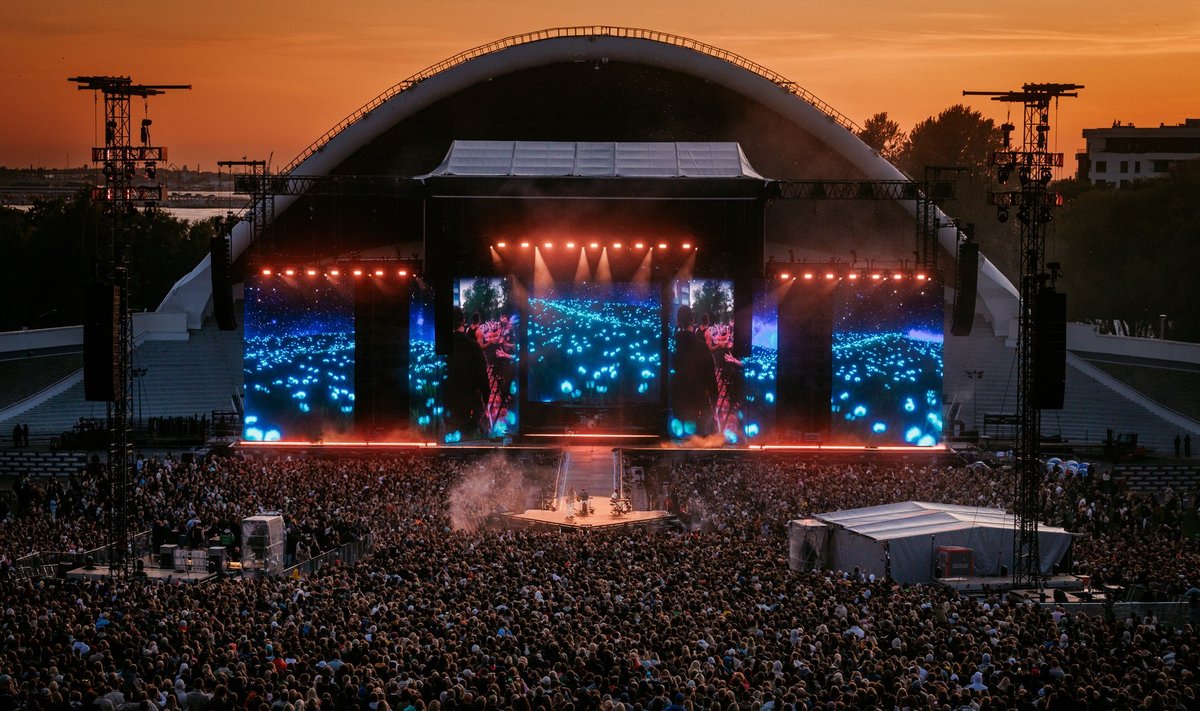 Tallinna lauluväljak: Imagine Dragonsi kontsert 2025. aasta juunis. 