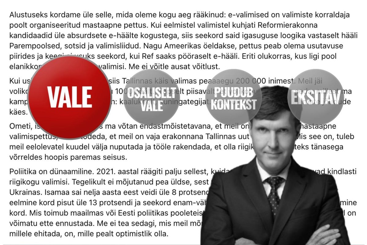 FAKTIKONTROLL | EKRE väidab, et e-valimised on mastaapne pettus. Tõendeid aga pole