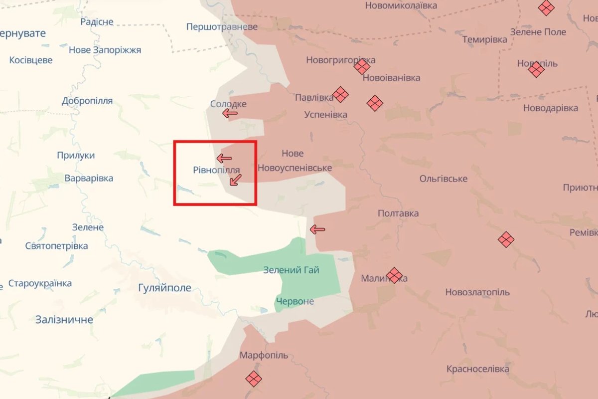 Ukraina väed taganesid Zaporižžja oblastis Rivnopillja asulast