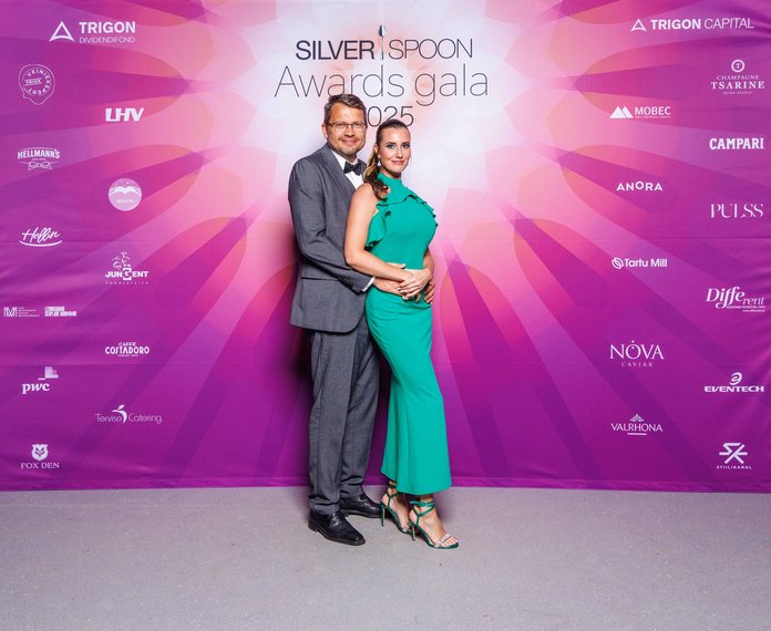 Ellen Kilgas koos kallima Tõnuga Silverspooni galal