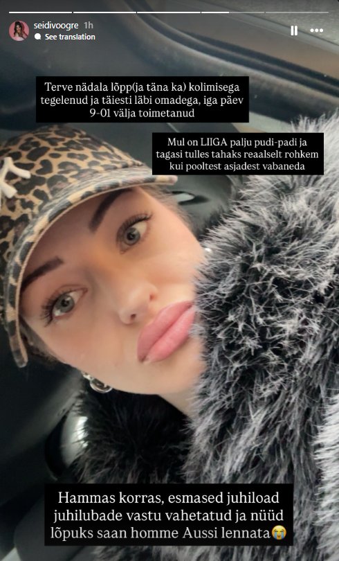 Seidi tegeleb kolimisega, et Austraalia poole teele asuda