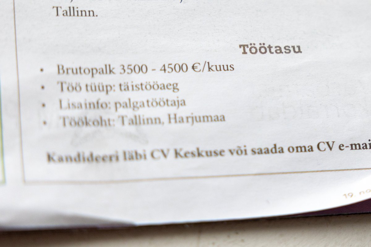 Uuel aastal peab avaldama pakutava palga juba tööpakkumises. Paljud tööandjad pelgavad seda