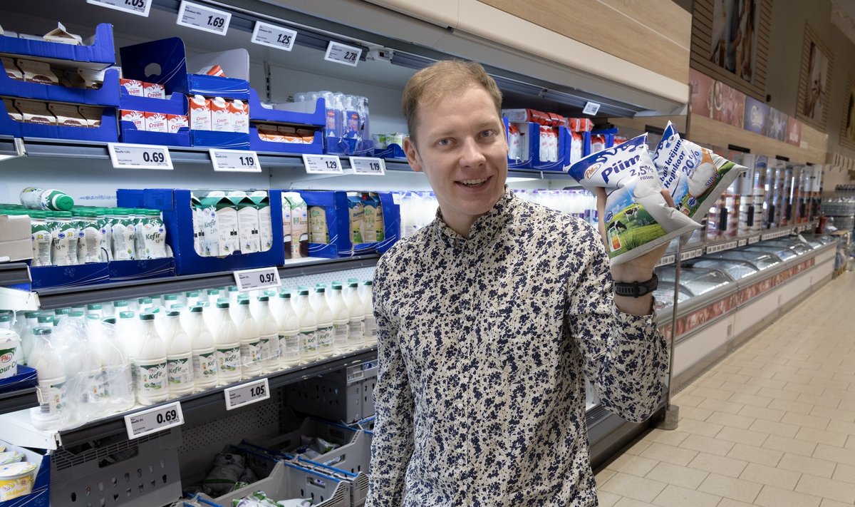 Lidli avalike suhete spetsialisti Kaspar Küti käes olevad Pilose piim ja hapukoor on Eestis toodetud – Lidli omabrändi pakendis on Farmi tooted. Ta ütleb, et firma strateegiline eesmärk on jõuda võimalikult paljude Eesti elanikeni. Ja Eesti tarbija jaoks on ülioluline, et piimatooted oleksid värsked ja kodumaised.