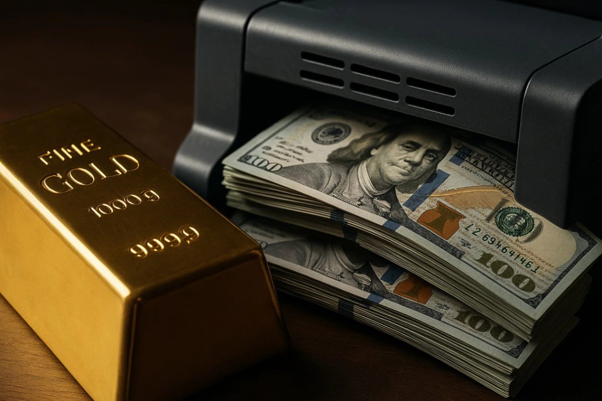 Kulla ja trükitud rahamassi võrdlus: mis tasemeteni võib tõusta kulla hind?