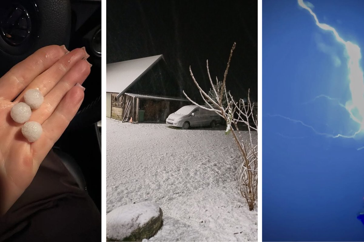 Põhja-Eestis möllab tugev rahe ja oodata on lumesadu, Teletorn sai välgutabamuse - Maaleht