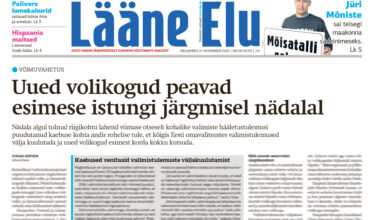 LÄÄNE ELU paberleht neljapäeval, 27. novembril