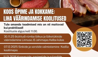 Linnuse Jahiselts korraldab toidu väärindamise koolitusi