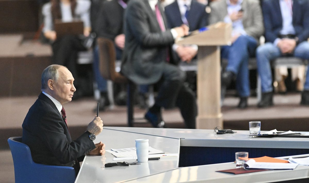 PUTIN EILE: Igal aastal samal ajal annab Putin pressikonverentsi, kus vastab „ajakirjanike“ küsimustele. Eile ütles ta, et Mark Rutte võiks lugeda USA julgeolekustrateegiat, mille järgi ei ole Venemaa USA, ning Putini hinnangul seega ka NATO, vaenlane.