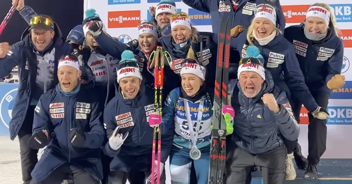 VIDEO ⟩ «Sa sõidad võidu peale, Sonja!» Eesti määrdemehed aitasid Soome laskesuusataja poodiumile