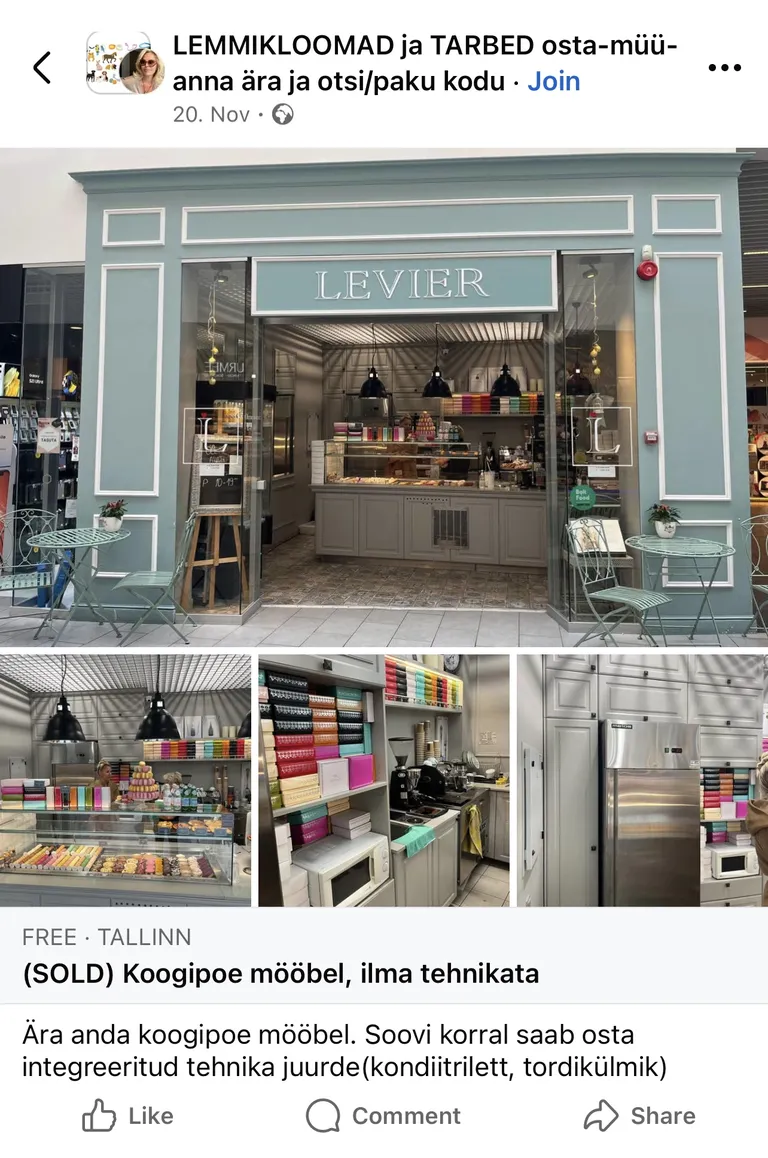 Angeelika Kangi Facebooki-postitus.