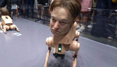 KÕHE VIDEO ⟩ Kunstnik Beeple monteeris robotkoertele elutruud miljardäride elutruud pead