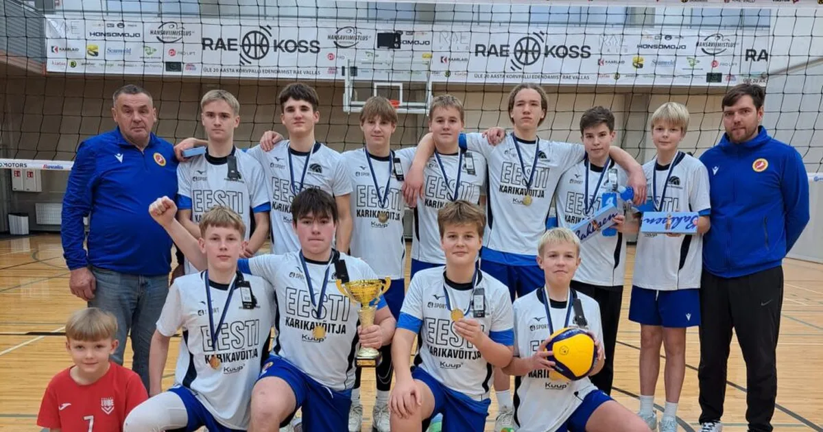 Rakvere U16 vanuseklassi poisid tulid täiseduga Eesti karikavõitjaks