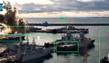 VIDEO ⟩ Ukraina lasi esimest korda droonidega õhku Vene allveelaeva