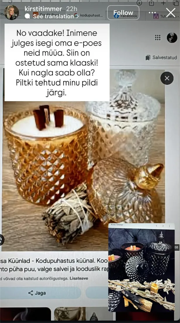 Järeletehtud küünlad.