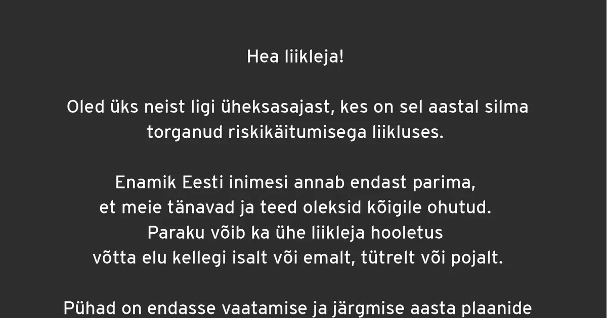 Musta jõulukaardi edetabeli pani kinni 76-aastane saarlane - Saarte Hääl