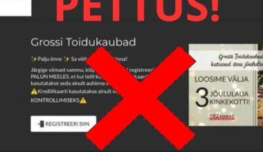 Grossi Toidukaubad hoiatab sotsiaalmeedias leviva petulehe eest