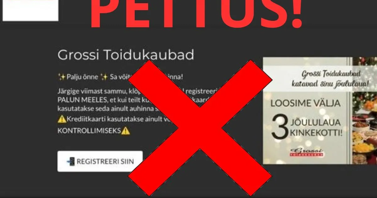 Grossi Toidukaubad hoiatab sotsiaalmeedias leviva petulehe eest