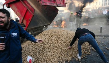KARTUL VISKEMOONAKS Rõõmsa juustuloopimisega alanud põldurite protest muutus Brüsselis vägivaldseks - Maailm - Postimees.ee