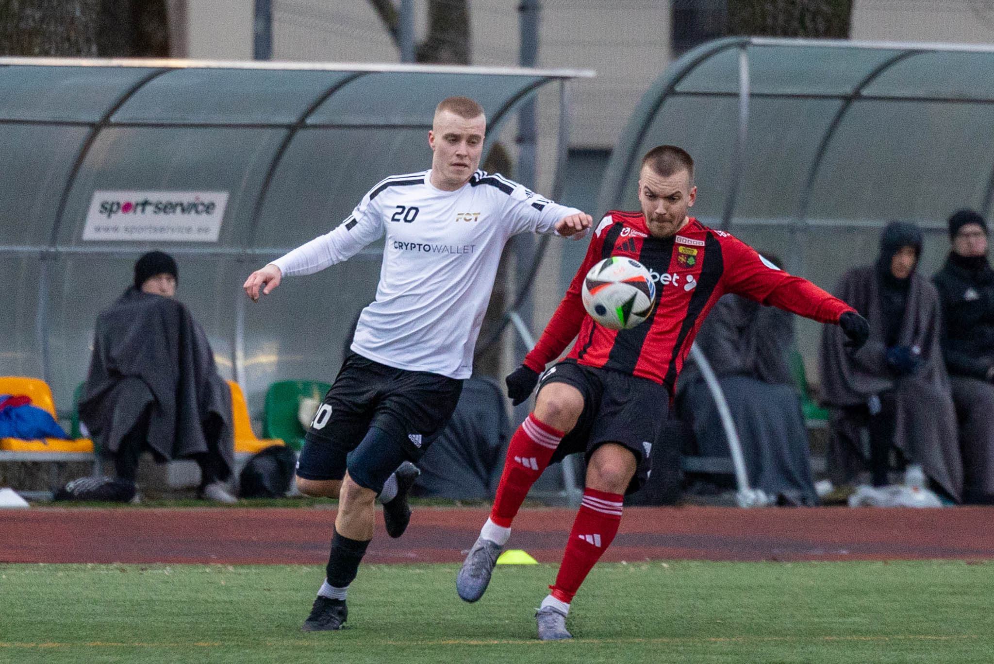 Karl Läänelaid (paremal) pikendas Unitediga lepingut. Foto: Andrei Smetana