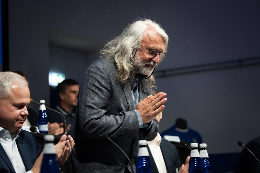 Aivar Pohlak nautis EJL-i liikmete usaldust. Foto: Liisi Troska / jalgpall.ee