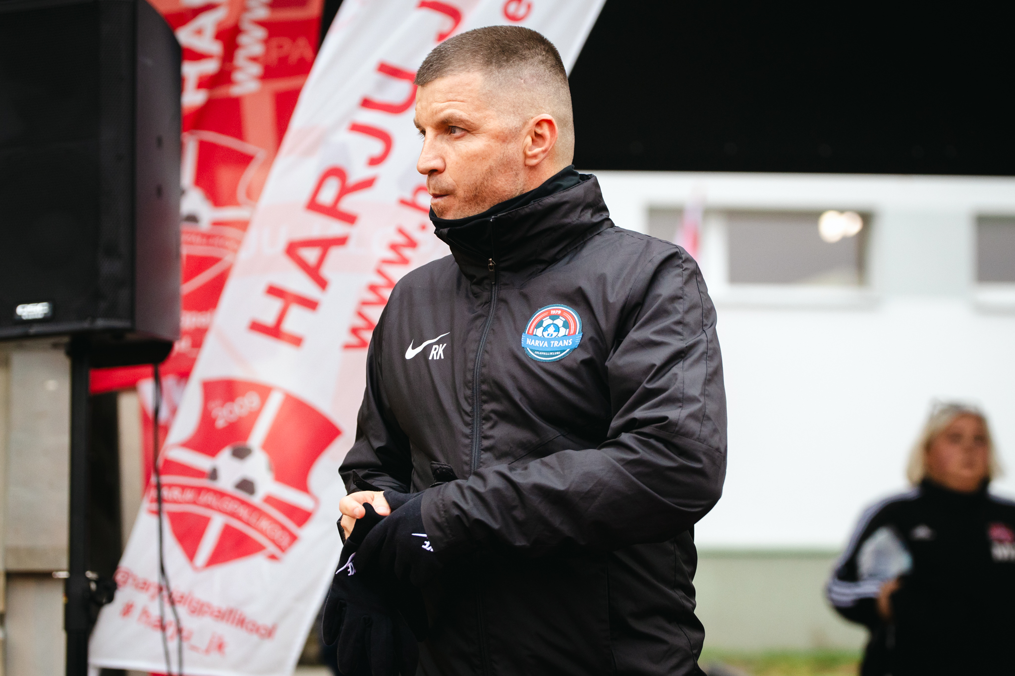 Narva Transi peatreener Roman Kožuhhovski. Foto: Katariina Peetson / jalgpall.ee