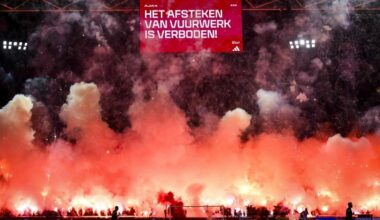 Ajaxi fännid korraldasid rohke ilutulestikuga kaose, mistõttu mäng jäeti pooleli