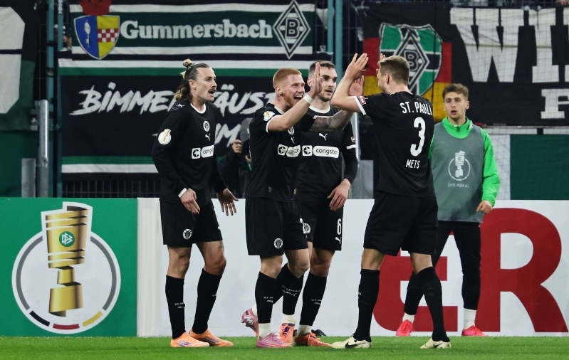 St. Pauli jõudis Saksamaa karikavõistlustel veerandfinaali. Foto: Scanpix / Ronald Wittek / EPA