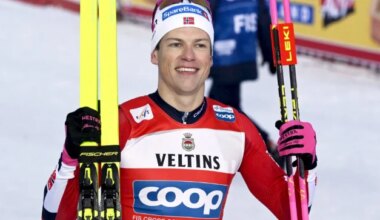 100. etapivõidu võtnud Klaebo sõlmis fotograafiga ebatavalise kokkuleppe: kaalusin lõpusirgel teiseks jäämist